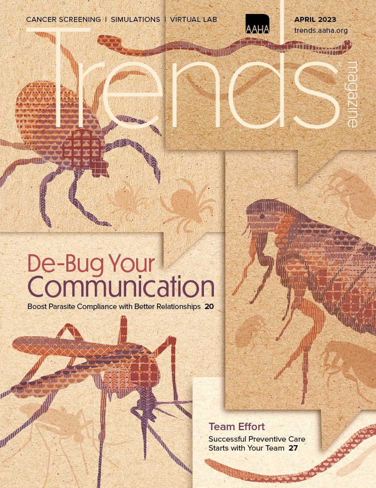 Cover of April 2023 Trends—Various illustrations of common parasites