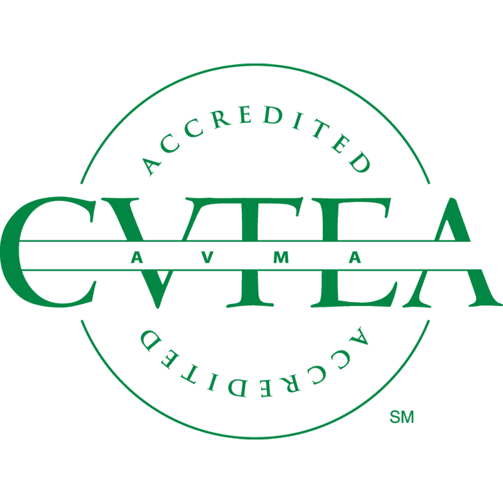 Logo for the American Veterinary Medical Association (AVMA) Committee on Veterinary Technician Education and Activities (CVTEA), signifying accreditation for the Distance Learning Veterinary Technology Program (DEVTP).