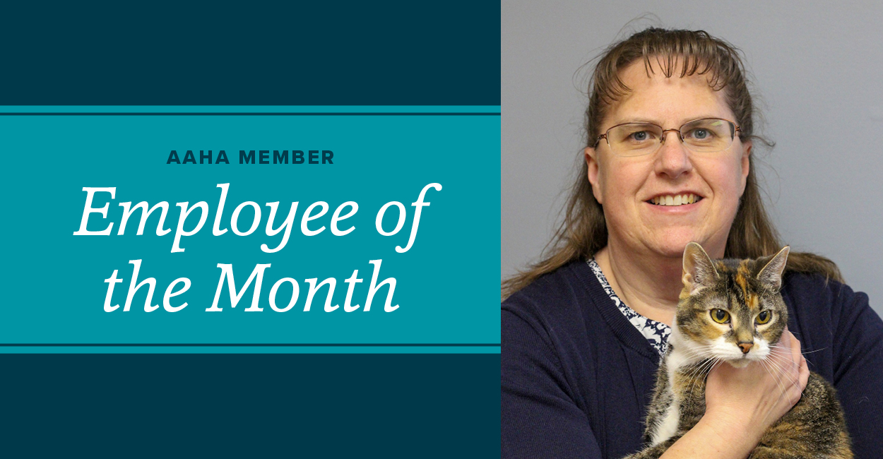 November 2023 employee of the month, Sue Hartmann, DVM