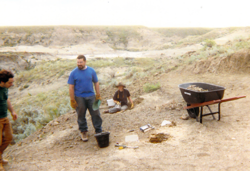 ewan at a fossil dig site