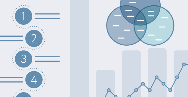 Illustration of various infographic types