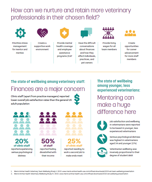 Chart showing the relationship between wellness and mentoring