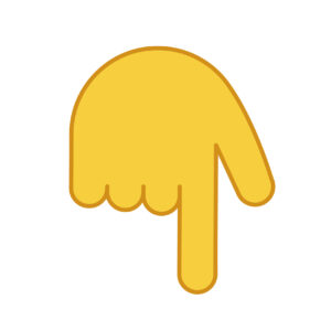 illustration of hand pointing down