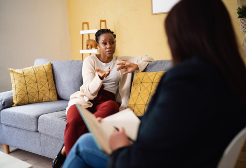 image of someone going to therapy